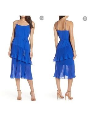CHELSEA28 Ruffle Tie Waist Midi Dress